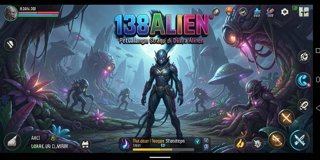 Screenshot utama 138ALIEN menampilkan gameplay strategi luar angkasa yang epik.