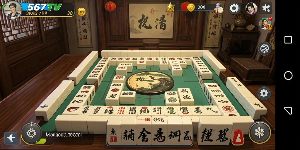 Screenshot gameplay 567TV menampilkan aksi seru Mahjong.