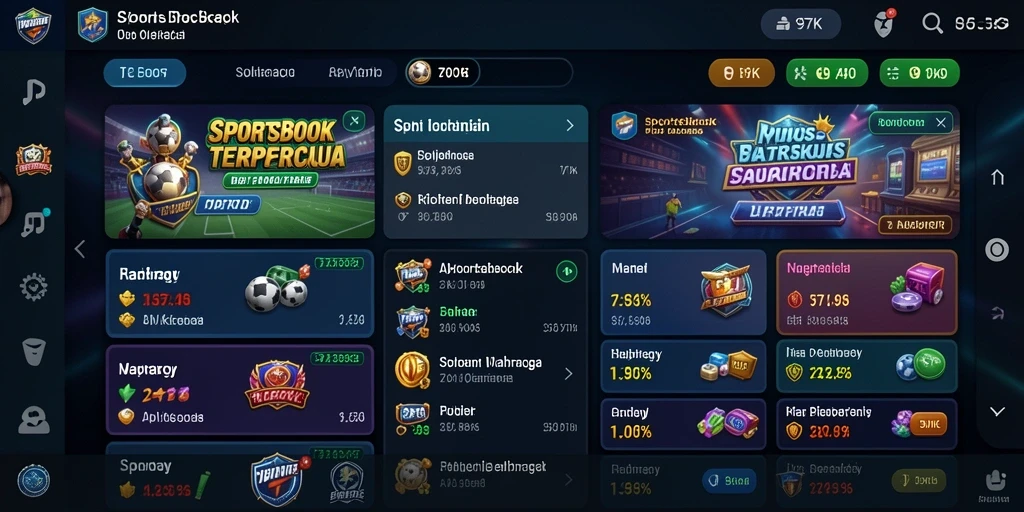 Tampilan gameplay sportsbook yang menarik dan interaktif.