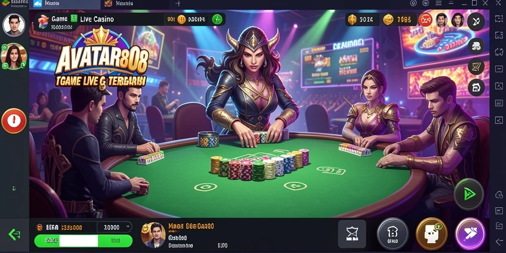 Tampilan gameplay Live Casino yang menarik di dalam AVATAR808.