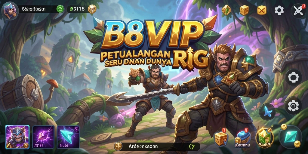 Gameplay seru B8VIP yang menampilkan pertarungan epik dan eksplorasi.