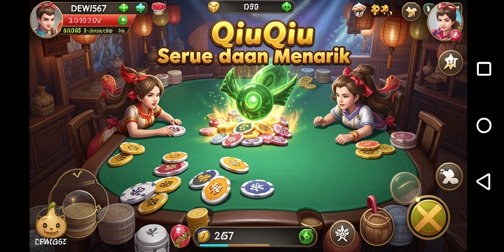 Tampilan gameplay seru DEWI567 saat bermain QiuQiu.
