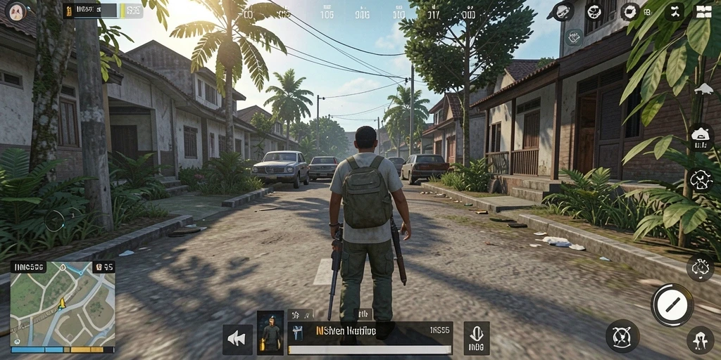 Tangkapan layar INS55 menampilkan gameplay simulasi yang imersif.