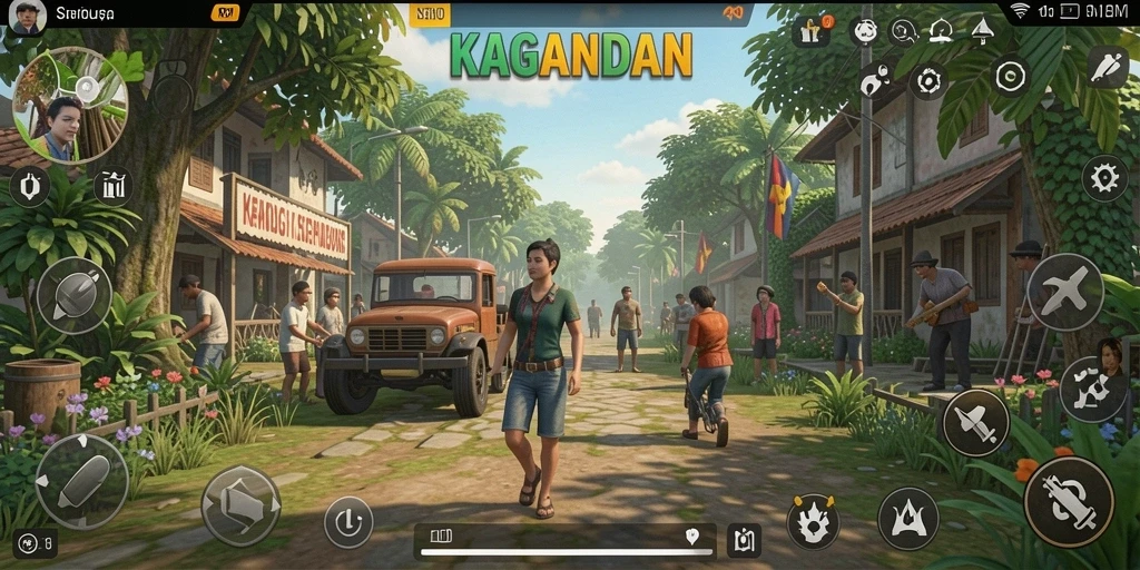 Tampilan gameplay KAGANDAN dengan aksi simulasi yang seru.