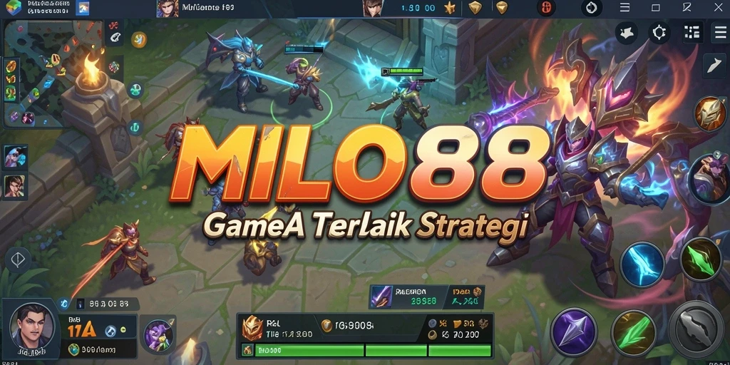 Screenshot gameplay MOBA yang menampilkan pertarungan epik.