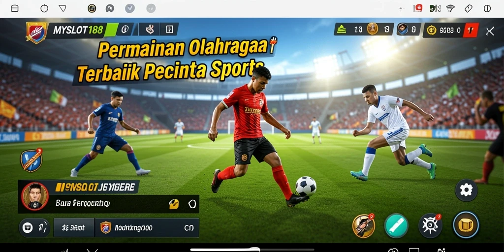 Tangkapan layar utama MYSLOT188 dengan tampilan pertandingan olahraga yang seru.