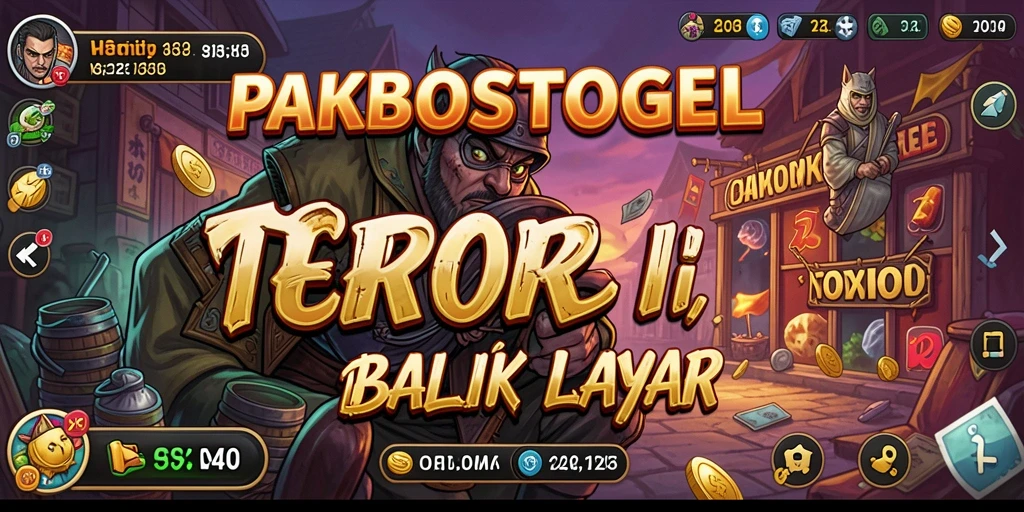 Screenshot gameplay PAKBOSTOGEL menampilkan momen seram yang menegangkan.