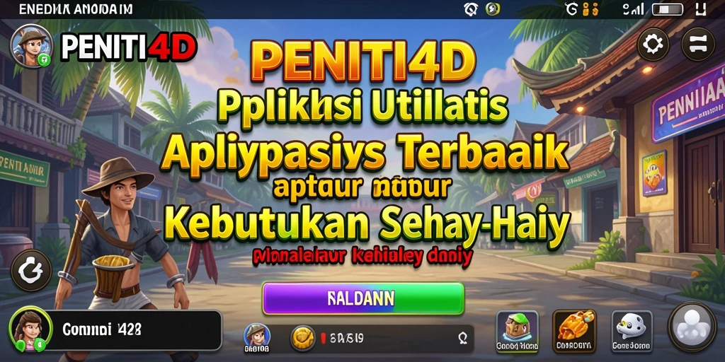 Tampilan utama PENITI4D dengan berbagai fitur utilitas.