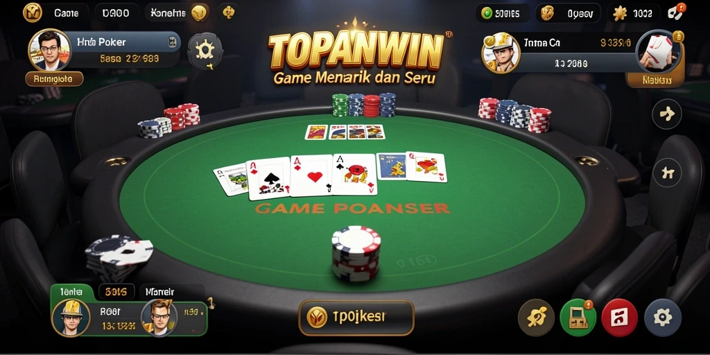 Gameplay seru TOPANWIN dengan pemain poker aktif.