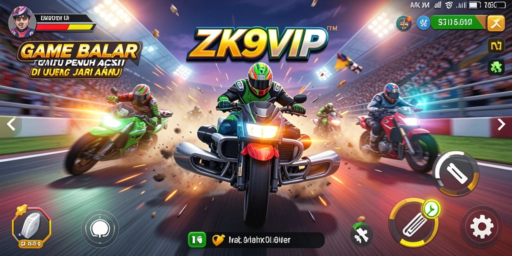 Gameplay balap seru dan penuh aksi di ZK9VIP.